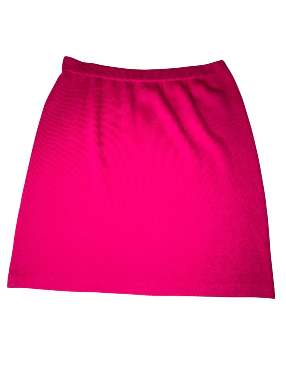 St John Santana Knit Pencil Skirt 14 Orchid Color Wool Blend Stretch Knee Length